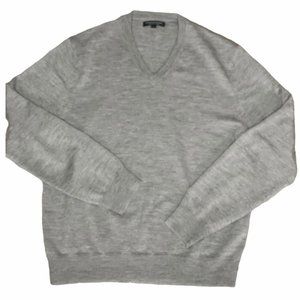 Express italian wool grey vneck sweater